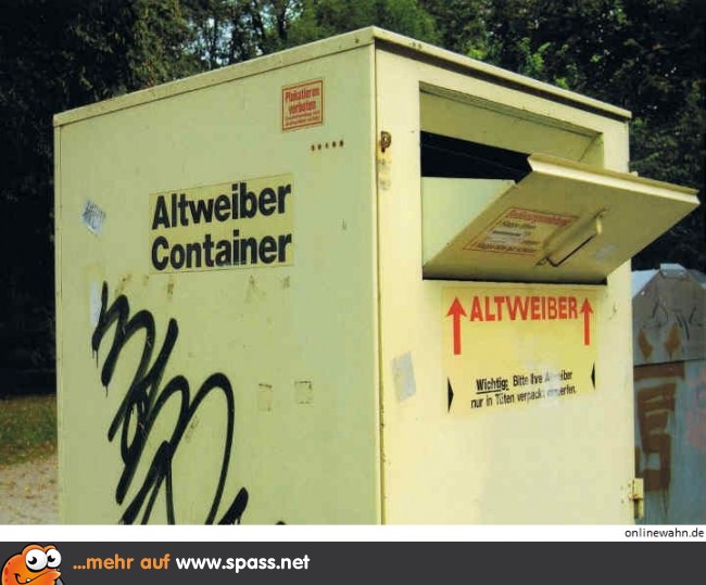 Altweibercontainer Lustige Bilder Auf Spass Net