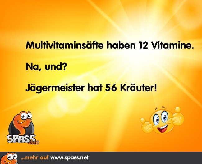 Wer braucht schon einen Multivitaminsaft? Lustige Bilder auf