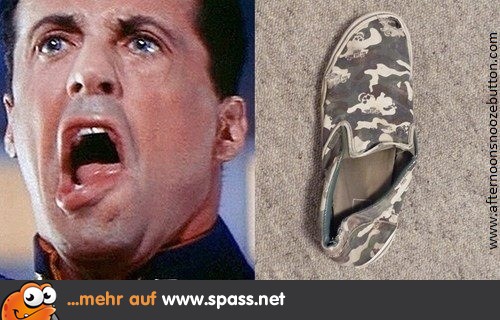 Mein Schuh ist Sylvester Stallone